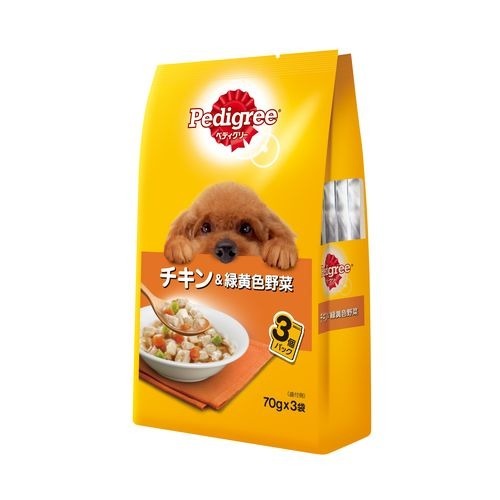 P116 ペディグリー 成犬用 チキン＆緑黄色野菜 70G×3袋 ×10点セット