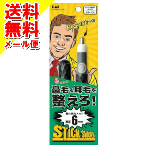 【メール便送料込】貝印 KAI KQ1809 スティックシェーバー スリム 男性用 鼻毛カッター(4901601304404) 1個