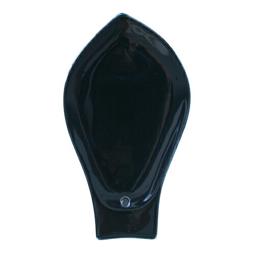 縁 連弁文 黒 香皿 ( 穴開き )