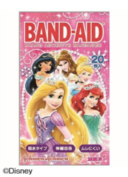 　バンドエイド 防水テープ ディズニープリンセス 20枚入ブランド：バンドエイド(BAND-AID)販売・製造元：ジョンソン・エンド・ジョンソン水・バイ菌を通さず、空気・水蒸気は通すキャラクター絆創膏です。伸縮性に優れた特殊テープを使用しています。傷口につきにくい特殊加工パッド。(C)Disney 使用上の注意●創傷面を清潔にし、パッド部分をあててテープで固定してください。1日1-2回は貼りかえるようにしてください。●パッド部分が汚れたり水にぬれた時は、新しいものに貼りかえ、傷口を清潔に保ってください。●皮膚刺激の原因になることがあるので、テープを同じところに繰り返し貼らないでください。●使用後はがすときは、患部やまわりの皮膚を痛めないようにゆっくりとはがしてください。●本品の使用により、発疹、発赤、かゆみ等の症状があらわれた場合には、使用を中止し、医師または薬剤師にご相談ください。●直射日光を避け、小児の手の届かない所に保管してください。 衛生医療／絆創膏／キャラクター／キャラクター絆創膏JANコード： 49017300811531cs：72広告文責：アットライフ株式会社TEL 050-3196-1510※商品パッケージは変更の場合あり。メーカー欠品または完売の際、キャンセルをお願いすることがあります。ご了承ください。