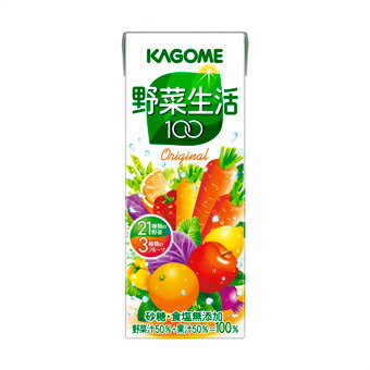 【24本で送料込】カゴメ　野菜生活100　オリジナル　200ml×24本セット ( 野菜ジュース　紙パック　やさい生活 ) ( 4901306044063 )