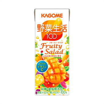 【送料込・まとめ買い×24】カゴメ 野菜生活100 フルーティーサラダ 200ml×24本セット ( 野菜ジュース 紙パック やさい生活フルーツ ) ( 49...