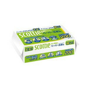 スコッティ ペーパーふきんサッとサッと 200組 ×30点セット スコッティ(SCOTTIE) 日本製紙クレシア