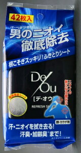 【令和・早い者勝ちセール】ロート製薬　デ・オウ　 ( deou ) リフレッシュシート　42枚　顔・カラダ用　吸着除去シート ( デオドラントシート　顔・カラダ用 ) ( 体臭ケア　父の日 ) ( 4987241135189 )