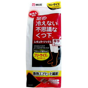 【SOY受賞記念セール】 足の冷えない不思議なくつ下　レギュラーソックス　厚手ブラック フリーサイズ ( 脚の冷えない靴下 ) ( 4901548600621 )※無くなり次第終了