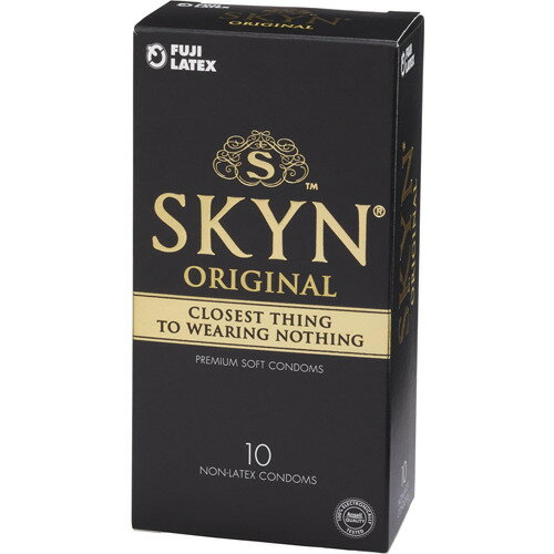 【送料込・まとめ買い×4点セット】不二ラテックス SKYN ORIGINAL SKYN 10個入　ナチュラルカラー 着色料不使用 ゼリーつき 形状：ストレート ( コンドーム 避妊具 ) ( 4902510180073 )