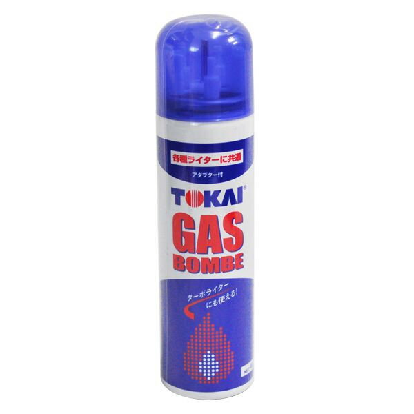 GAS　BOMBETOKAI ガスボンベ40g 　ターボライターにも使える！ TOKAI ガスボンベ。コンパクトサイズの内容量（NET)40gです。　商品名 TOKAI ガスボンベ40g 価格 ￥300（税別） JANコード 4904650...