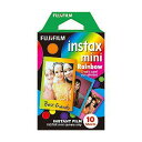 【数量限定】富士フイルム チェキフィルム INSTAX MINI レインボー 10枚 絵柄入りフレーム ( ふち部分がオシャレなカラーグラデーションタイプ ) ( 4547410225754 )※パッケージ変更の場合あり