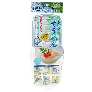 【送料込・まとめ買い×6点セット】エビス　レンジでそうめん ( 電子レンジで素麺、ひやむぎ、そば、うどんを茹でるレンジ調理道具 ) ( 4901221186466 )