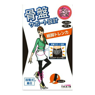 【送料無料】トレイン 女の欲望 骨盤サポート設計 細脚トレンカ M-L ブラック×200点セット　まとめ買い特価！ケース販売 ( 4545633015701 )