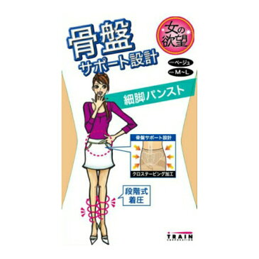 【送料無料】トレイン 女の欲望 骨盤サポート設計 細脚パンスト M-L ベージュ×200点セット　まとめ買い特価！ケース販売 ( 4545633018351 )