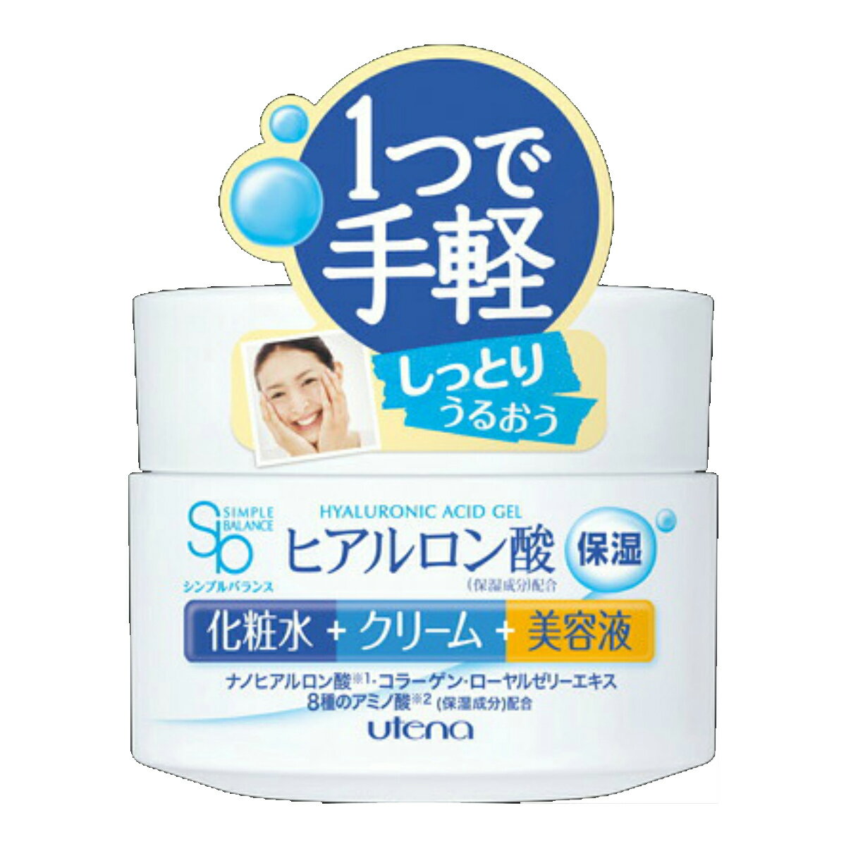 【令和・早い者勝ちセール】ウテナ シンプルバランス モイストジェル　100G　弱酸性・無香料・無着色・無鉱物油 ( 保湿成分「ヒアルロ..