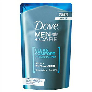 　ダヴ クリーンコンフォート泡洗顔 つめかえ用 110mlブランド：ダヴ男性用(Dove MEN+CARE)販売・製造元：ユニリーバ・ジャパンマイクロ泡が毛穴の奥の汚れや皮脂まで素早く吸い上げて落とす泡洗顔料です。マイクロモイスチャー成分(保湿成分)が角質層まで浸透、しっかり乾燥を防ぎます。さわやかで清潔感ある香り。「ダブ クリーンコンフォート泡洗顔」詰め替え用。 ご注意●ポンプ部分に水がかかる状態で使用しないでください。●高温になる場所や直射日光のあたる場所には置かないでください。●傷、湿疹等、肌に異常のあるときは使用しない。●肌に赤み・かゆみ・刺激等の異常が現れたときは、使用を中止し、皮膚科医等へ相談する。使用を続けると症状が悪化することがある。●目に入ったときはすぐに洗い流す。 成分水、ココイルグリシンK、PG、グリセリン、ラウロアンホ酢酸Na、水酸化K、クエン酸、硝酸Mg、EDTA-2Na、BHT、メチルパラベン、プロピルパラベン、メチルイソチアゾリノン、メチルクロロイソチアゾリノン、香料 原産国：日本 発売元、製造元、輸入元又は販売元：ユニリーバ・ジャパン株式会社：0120-500-076 泡洗顔料とは容器から出した時点で泡の状態になっている洗顔料です。泡立てる手間がありません。化粧品／クレンジング・洗顔／洗顔／泡洗顔料JANコード： 49021117226961cs：24区分：化粧品広告文責：アットライフ株式会社TEL 050-3196-1510※商品パッケージは変更の場合あり。メーカー欠品または完売の際、キャンセルをお願いすることがあります。ご了承ください。