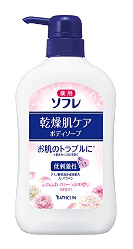 【10点セットで送料無料】バスクリン ソフレ 乾燥肌ケアボディソープ 550ml 本体 ( ボディシャンプー ) ×10点セット　★まとめ買い特価！ ( 4548514136328 )