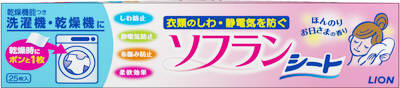 【送料無料・まとめ買い×5】ライオン　ソフラン 乾燥機用 25枚入 乾燥機から衣類を取り出す時の静電気も防止するシート状柔軟剤×5点セット ( 4903301302452 )