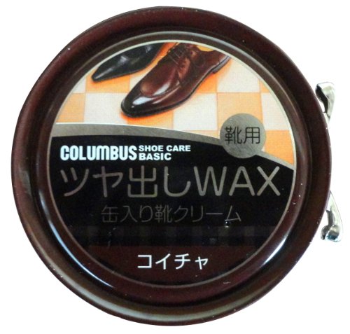 【送料無料・まとめ買い×5】コロンブス ツヤ出しワックス ベーシック缶 濃茶 40g 缶入り靴クリーム コイチャ ×5点セット ( 49716711727..