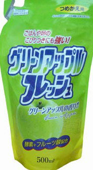 ロケット石鹸 フルーツ酸配合フレッシュアップル　500ML　詰替用 ( キッチン用洗剤 ) ( 4903367091055 )