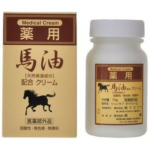 【送料込】ジュン・コスメティック　薬用 馬油配合クリーム 70g 弱酸性　無色素　無香料×36点セット　まとめ買い特価！ケース販売 ( 4964653102510 )