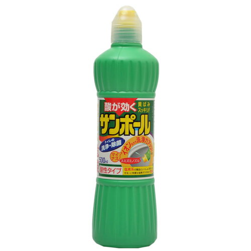 【令和・早い者勝ちセール】大日本除虫菊　サンポールK 500ml　トイレ用洗剤　便器のふちのウラまで液がかけやすいスミズミノズル採用 ( 4987115851511 )