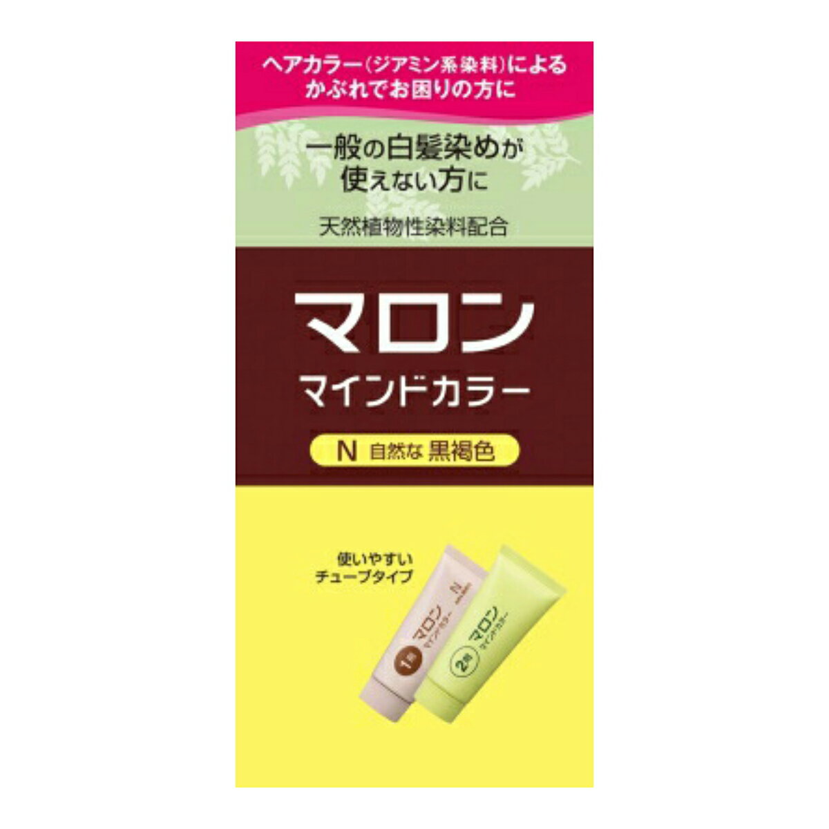 【送料込・まとめ買い×6点セット】シュワルツコフ ヘンケル　マロン マインドカラーN 自然な黒褐色　医薬部外品　1剤70g、2剤70g、使用説明書、手袋、コームブラシ、トレー ( 4987234150106 )