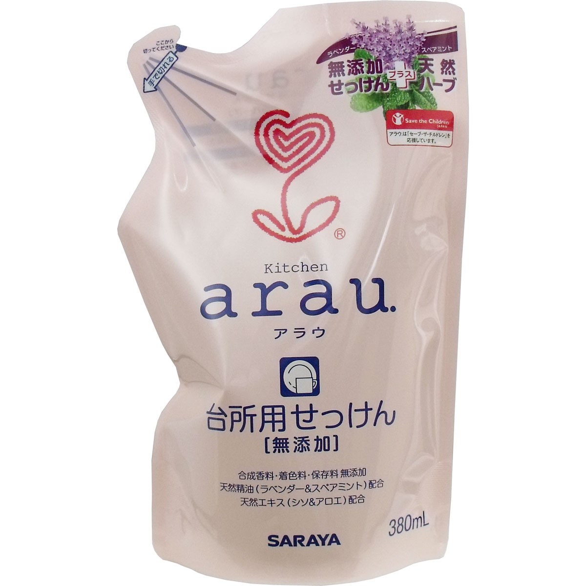 【送料込・まとめ買い×5】【サラヤ】【アラウ】arau. ( アラウ ) 台所用せっけん つめかえ用 380mL×5点セット ( 4973512320347 ) 1