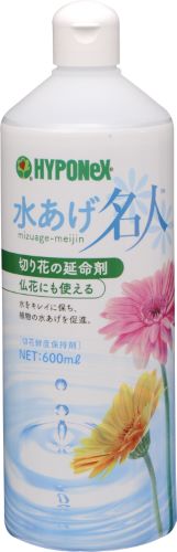 【姫流11周年セール】 【ハイポネックス】水あげ名人　600ml 切り花の延命剤　仏花にも使える ( 切花長持ち ) ( 4977517161059 )