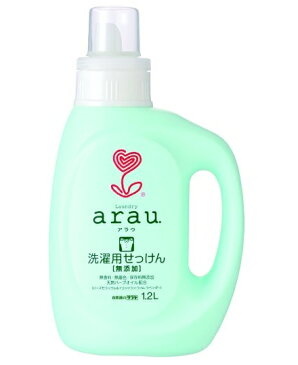 【送料無料・まとめ買い×5】サラヤ　arau.(アラウ) 洗濯用せっけん ゼラニウム 本体 1.2L　液体洗剤×5点セット（4973512308116）