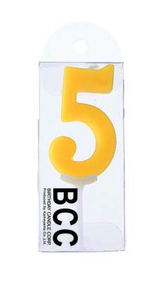 【令和・早い者勝ちセール】カメヤマ カメヤマ BCCナンバーキャンドル 5番 パステル 1個入 ( 4901435955933 )