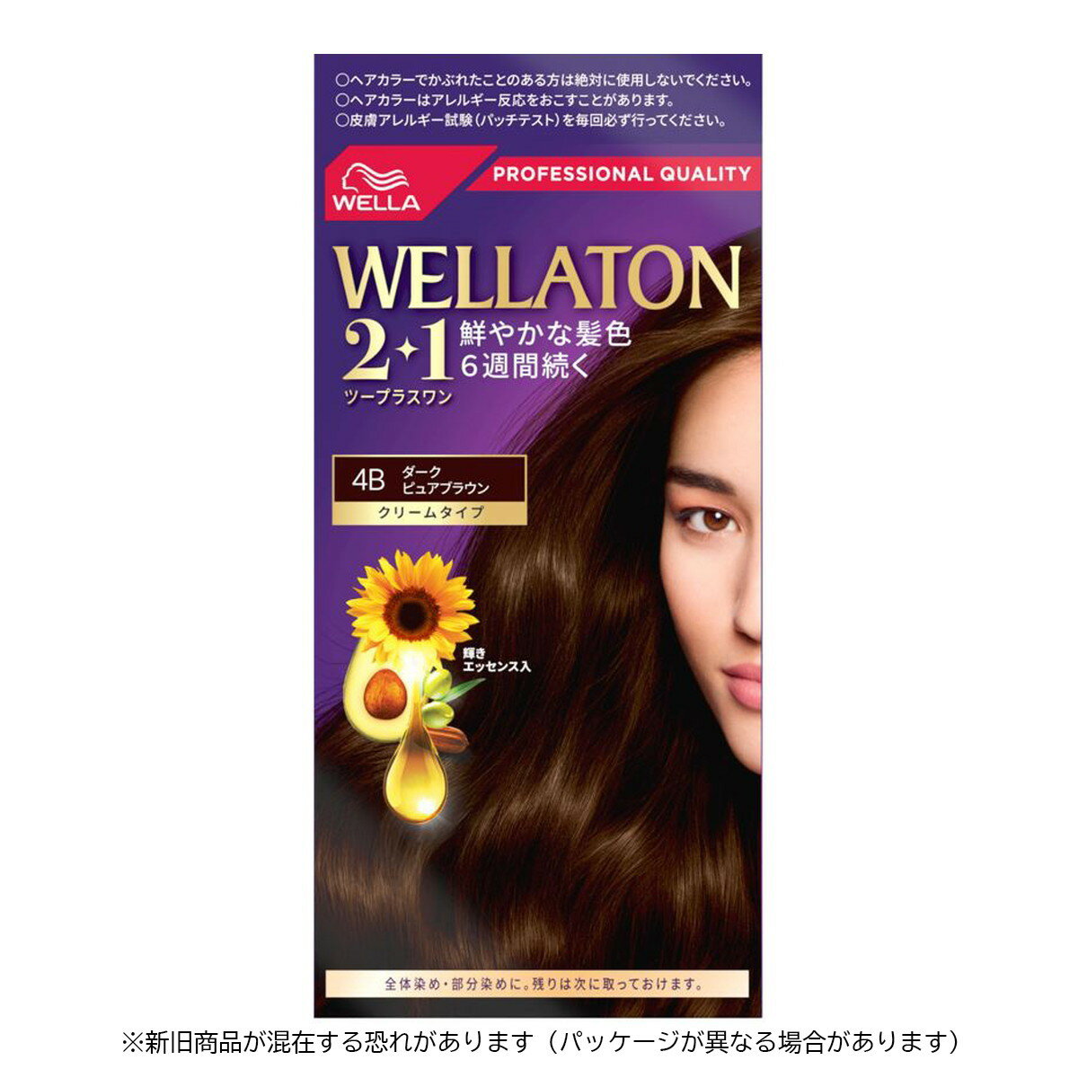 【送料込・まとめ買い×4点セット】ウエラ(WELLA)　ウエラトーン ツープラスワン ( 2+1 ) クリーム 4B ( 4056800251155 )