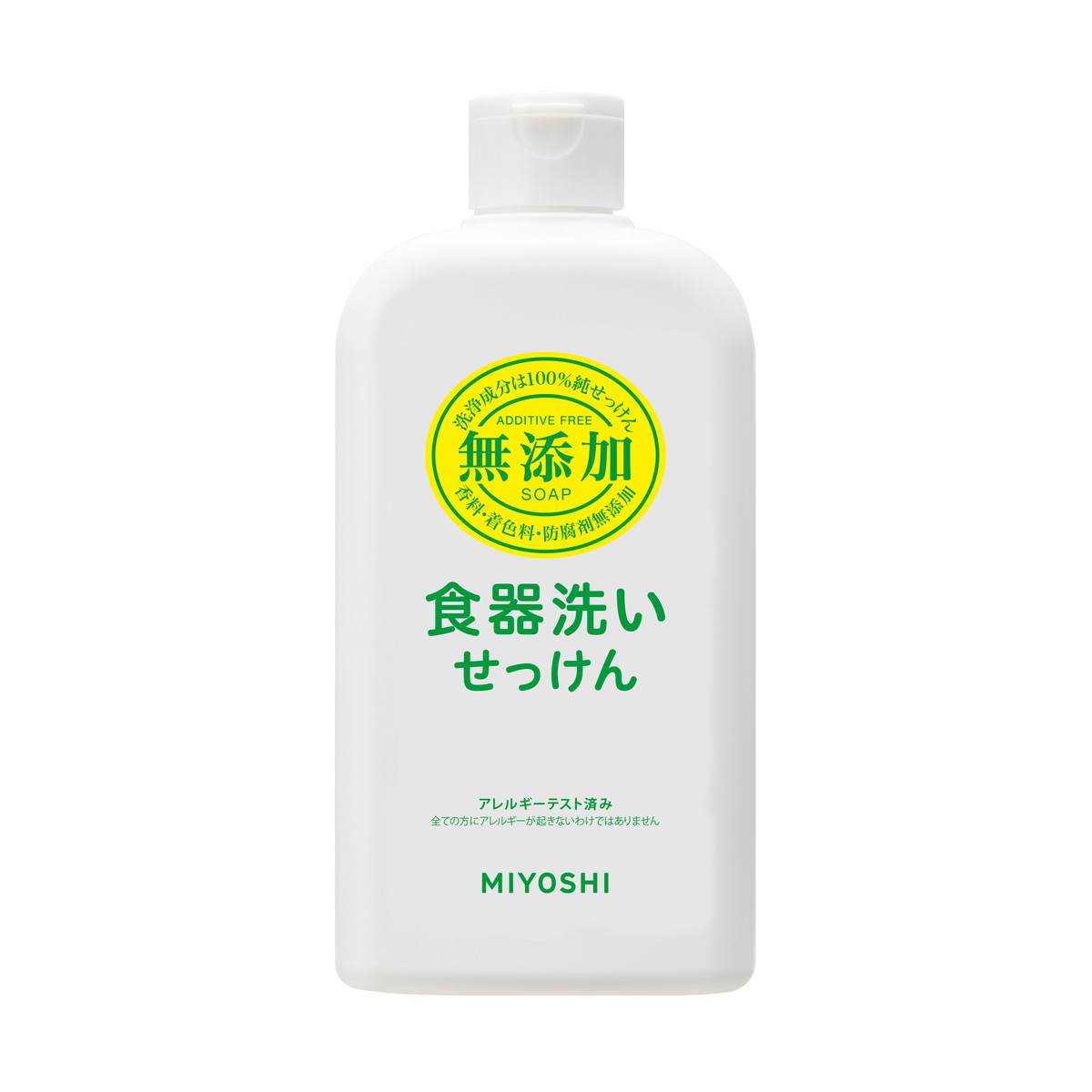 ミヨシ石鹸 無添加 食器洗いせっけん 370ml ( 台所用石けん ) 天然素材 ( なたね油、パー ...