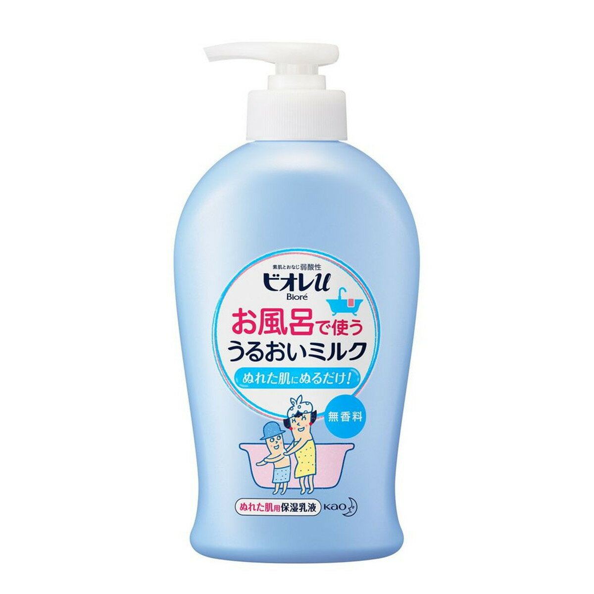 商品名：花王 ビオレu お風呂で使ううるおいミルク 無香料 300ml内容量：300mlJANコード：4901301342409発売元、製造元、輸入元又は販売元：花王原産国：日本区分：化粧品商品番号：103-4901301342409【ビオレu お風呂で使ううるおいミルク 無香料の商品詳細】●お風呂場でらくらくケア!ミルクが水にとけて,角層までたっぷり浸透●タオルでふいた後もうるおい長続き●無香料【成分】水,グリセリン,ワセリン,ジグリセリン,プロパンジオ-ル,ジメチコン,PPG-69,ソルビト-ル,PEG-32,水添ポリイソブテン,ジステアリン酸ソルビタン,セタノ-ル,パラフィン,PEG-12ジメチコン,セチルPEG/PPG-10/1ジメチコン,ベヘン酸グリセリル,PEG-60水添ヒマシ油,ステアロイルグルタミン酸,(アクリレ-ツ/アクリル酸アルキル(C10-30))クロスポリマ-,アルギニン,ステアロイルメチルタウリンNa,水酸化K,シア脂,フェノキシエタノ-ル,メチルパラベン,エチルパラベン【注意事項】・傷,はれもの,湿疹等異常のあるところには使わない・肌に異常が生じていないかよく注意して使う・肌に合わない時,使用中に赤み,はれ,かゆみ,刺激,色抜け(白斑等)や黒ずみ等の異常が出た時,直射日光があたって同様の異常が出た時は使用を中止し,皮フ科医へ相談する.使い続けると症状が悪化することがある・目に入った時は,すぐに充分洗い流す・子供や認知症の方などの誤飲等を防ぐため,置き場所に注意する・ポンプ部分に水がかかる状態で使わない【原産国】日本【ブランド】ビオレU(ビオレユ-)【発売元,製造元,輸入元又は販売元】花王商品に関するお電話でのお問合せは,下記までお願いいたします.受付時間9:00-17:00(土曜・日曜・祝日を除く)ヘアケア,スキンケア用品:0120-165-692ハミガキ,洗口液,入浴剤,温熱シ-ト,サクセス:0120-165-696飲料(ヘルシア):0120-165-697紙おむつ,生理用品:0120-165-695洗たく用洗剤,仕上げ剤そうじ用品,食器用洗剤:0120-165-693ペットケア:0120-165-696ソフィ-ナ,エスト:0120-165-691ニベア,8*4(エイトフォ-):0120-165-699(Biore)/(/F335103/F236702/)/花王103-8210 東京都中央区日本売茅場町1-14-10 ※お問合せ番号は商品詳細参照[ボディケア/ブランド:ビオレU(ビオレユ-)/]広告文責：アットライフ株式会社TEL 050-3196-1510 ※商品パッケージは変更の場合あり。メーカー欠品または完売の際、キャンセルをお願いすることがあります。ご了承ください。