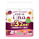 【今月のオススメ品】【送料込・まとめ買い×3個セット】大王製紙 エリエール i:na イーナ トイレット 3.2倍巻 プリント 華やぐフローラルの香り 4ロール入(3)