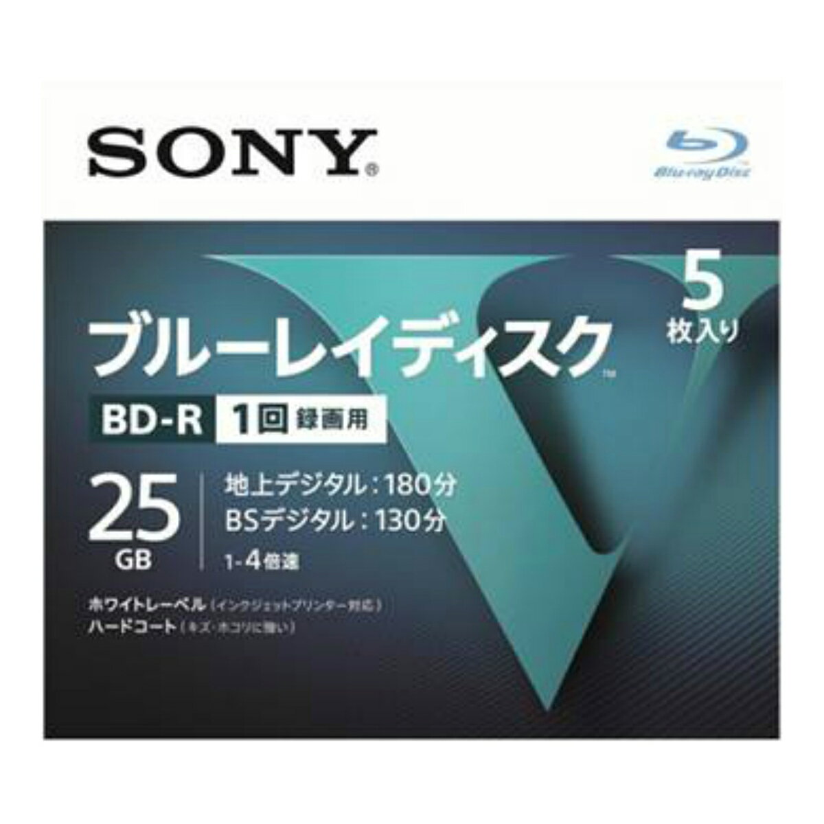 ソニー ブルーレイディスク R4倍速1層 Vシリーズ 5BNR1VLPS4 5枚入 ( )