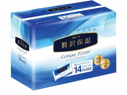 【送料込】エリエール 贅沢ぜいたく保湿 ( ポケット ) 14W14P×16個セット ( 490201...