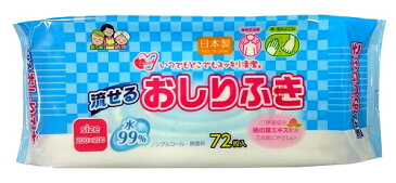 昭和紙工 JEL 大人用 流せるおしりふき 72枚入り ( 4957434006862 )
