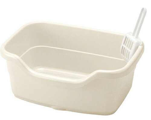 リッチェル　コロル　ネコトイレF40　ベージュ（本体＋スコップ付） (猫用トイレ用品)( 4973655560532 )のサムネイル