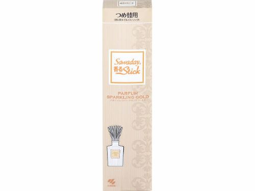 【姫流11周年セール】 小林製薬　Sawaday　サワデー 香るStick　スティック 詰め替え用　70ml　パルファムスパークリング ゴールド （消臭芳香剤　つめかえ）( 4987072044667 )