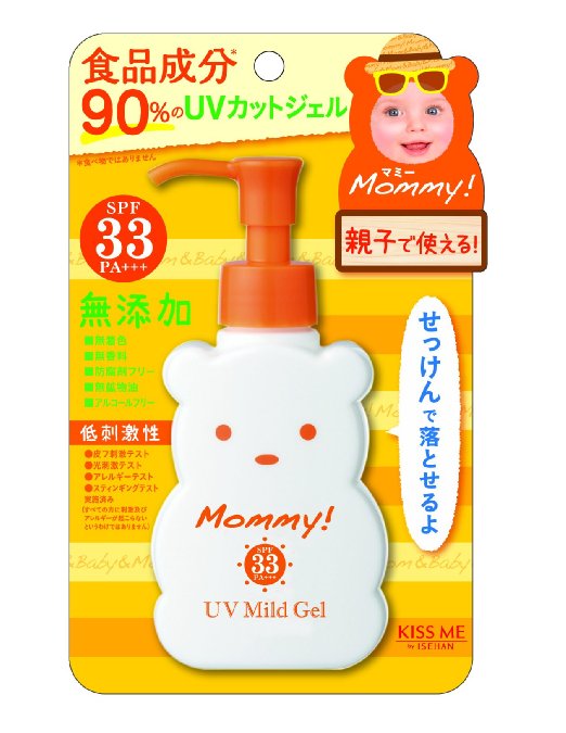 【送料込・まとめ買い×5点セット】伊勢半　キスミー kiss me マミー UVマイルドジェルN 100g SPF33PA+++ 低刺激性 ( 紫外線 UV対策 日焼け止め ) ( 4901433074902 )