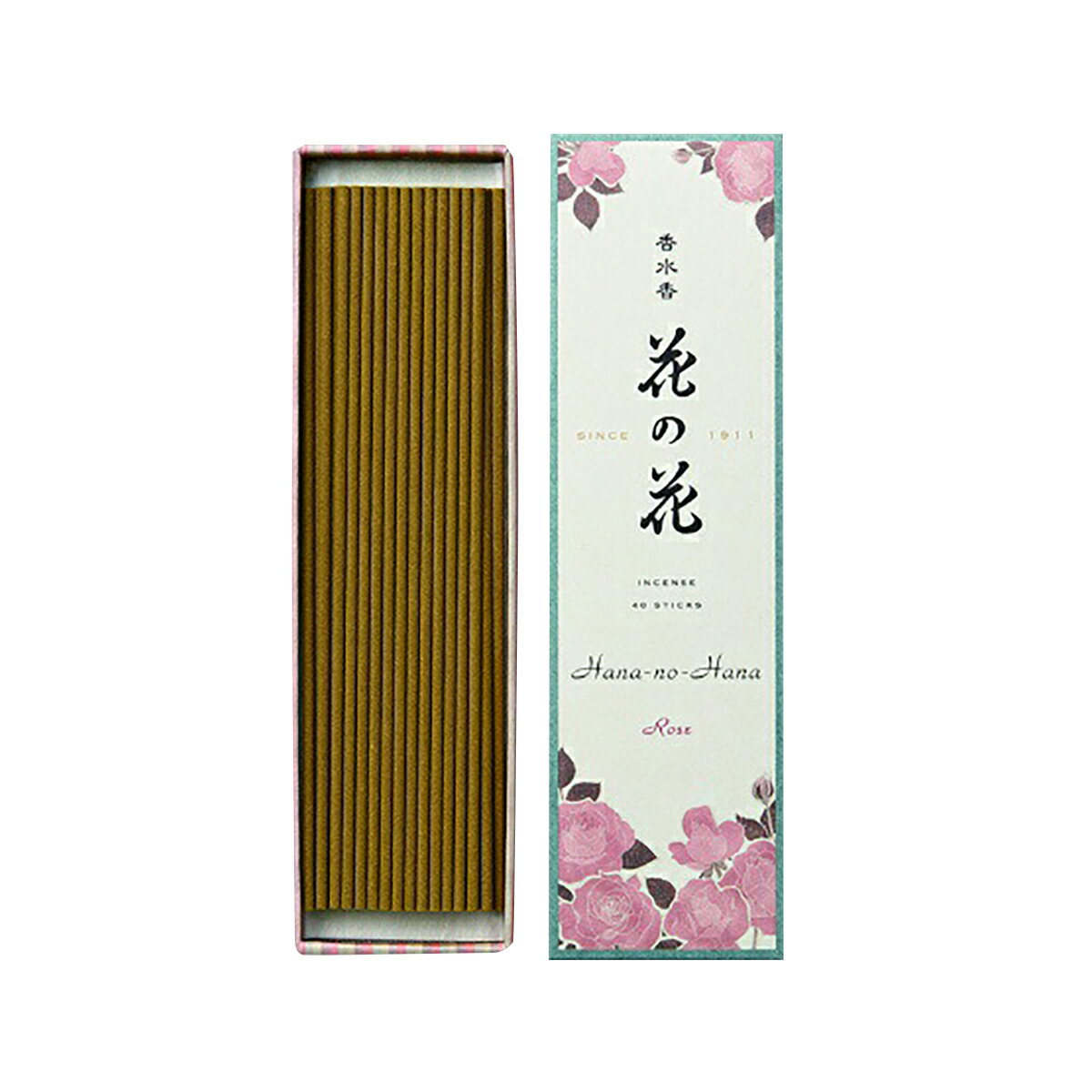 【送料無料・まとめ買い×3】日本香堂 香水香 花の花 ばら 長寸 40本入×3点セット(4902125300057)