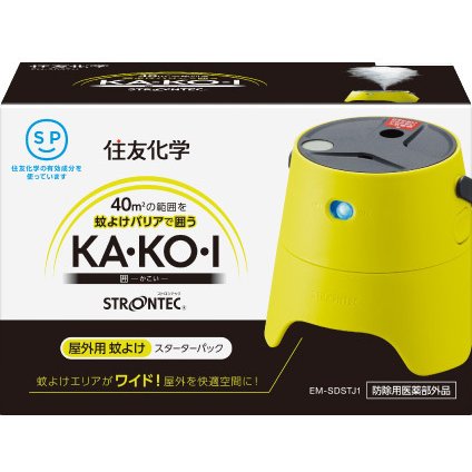 【送料込・まとめ買い×7点セット】住友化学　ストロンテック　STRONTEC 屋外用 蚊よけ KA・KO・I スターターパック 1セット（本体＋替えカードリッジ）（4909246307156）