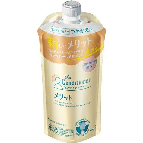 【送料込・まとめ買い×10個セット】花王 メリット コンディショナー つめかえ用 340ml