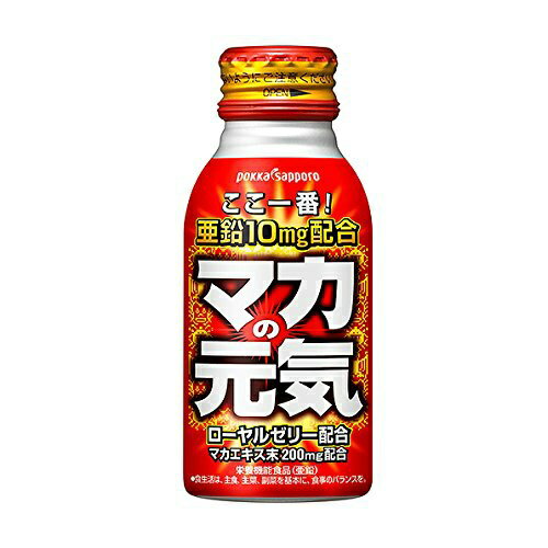 【送料込・まとめ買い×6個セット】ポッカサッポロフード&ビバレッジ マカの元気 ドリンク 100ml ボトル缶