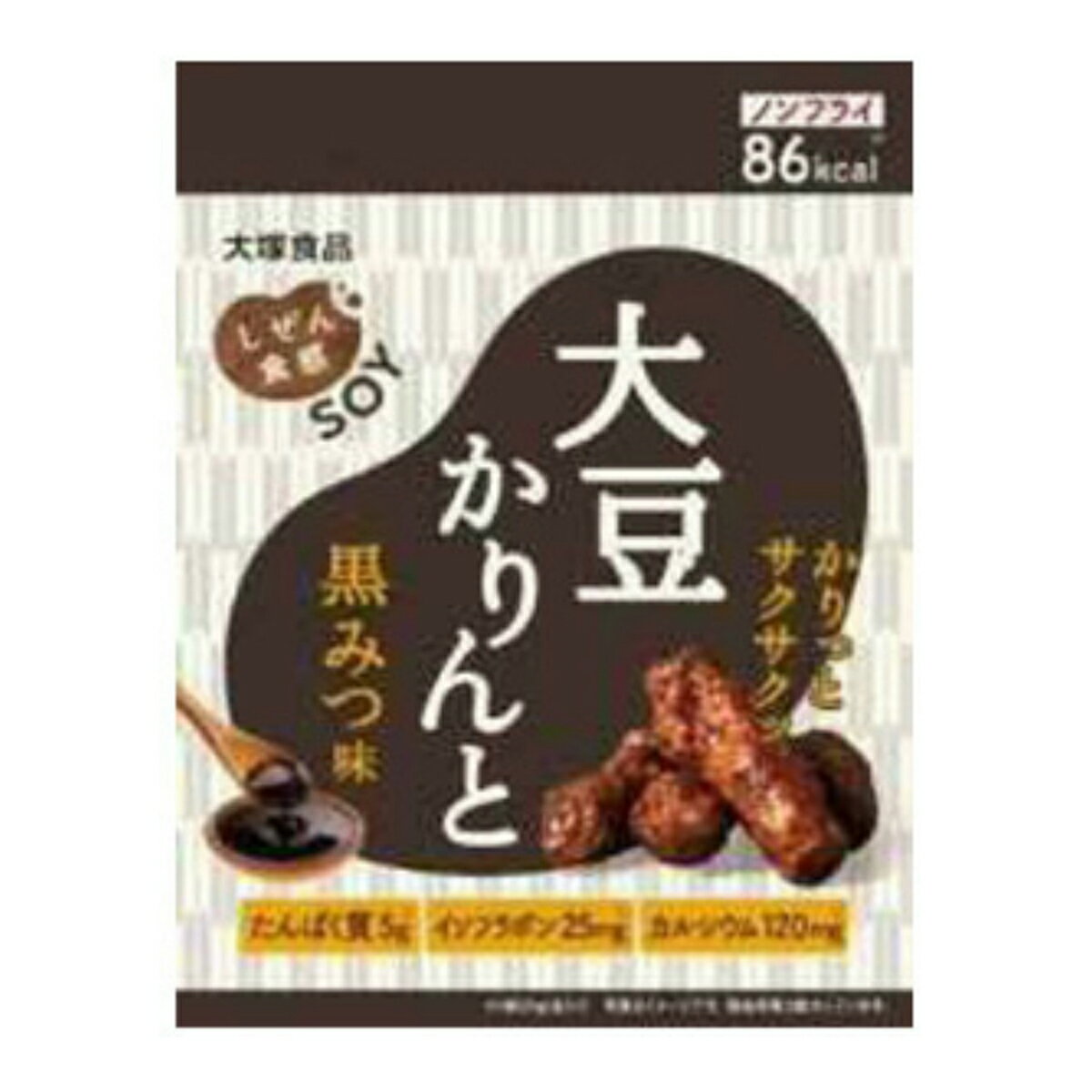 【送料込・まとめ買い×5個セット】大塚食品 しぜん食感 SOY 大豆かりんと 黒みつ味 21g