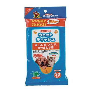 ドギーマン ペット専用 ウェットティッシュ 厚手タイプ 30枚入