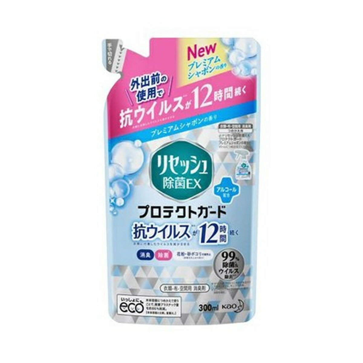 花王 リセッシュ 除菌EX プロテクトガード プレミアムシャボンの香り 詰め替え 300ml 除菌消臭スプレー