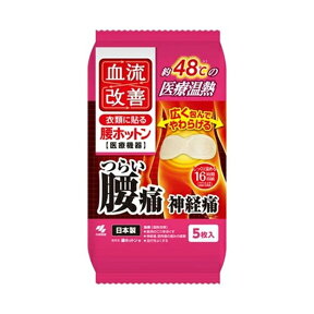 桐灰化学 血流改善 腰ホットン 5枚入 衣類に貼る　腰ホットンd　日本製　医療機器 ( 温熱パット ) ( 4901548601208)※パッケージ変更の場合あり