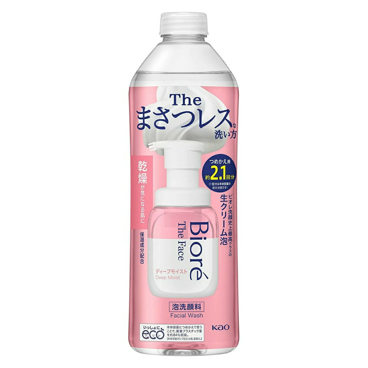 花王 ビオレ ザフェイス ディープモイスト つめかえ用 340mL 泡洗顔料