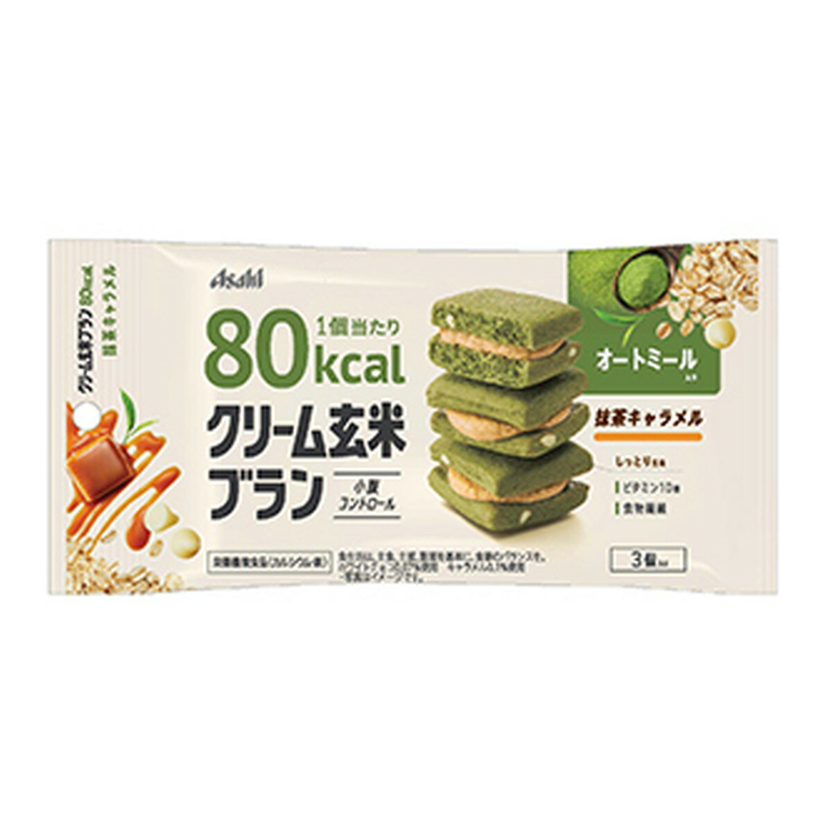 アサヒグループ食品 クリーム玄米ブラン 80kcal 抹茶キ