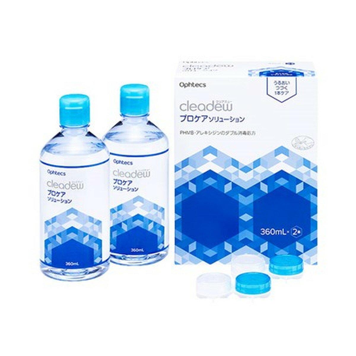 商品名：オフテクス クリアデュー プロケアソリューション 360ml×2本入内容量：360ml×2本JANコード：4950055604165発売元、製造元、輸入元又は販売元：オフテクス原産国：日本区分：医薬部外品商品番号：103-4950055604165商品説明1本で消毒・洗浄・すすぎ・保存ができる日本生まれのソフトコンタクトレンズ用消毒剤です。2種類の消毒成分がレンズをしっかり消毒し、また独自のうるおい成分によりレンズ表面に水分を長時間キープすることで、1日中快適に装用いただけます。広告文責：アットライフ株式会社TEL 050-3196-1510 ※商品パッケージは変更の場合あり。メーカー欠品または完売の際、キャンセルをお願いすることがあります。ご了承ください。