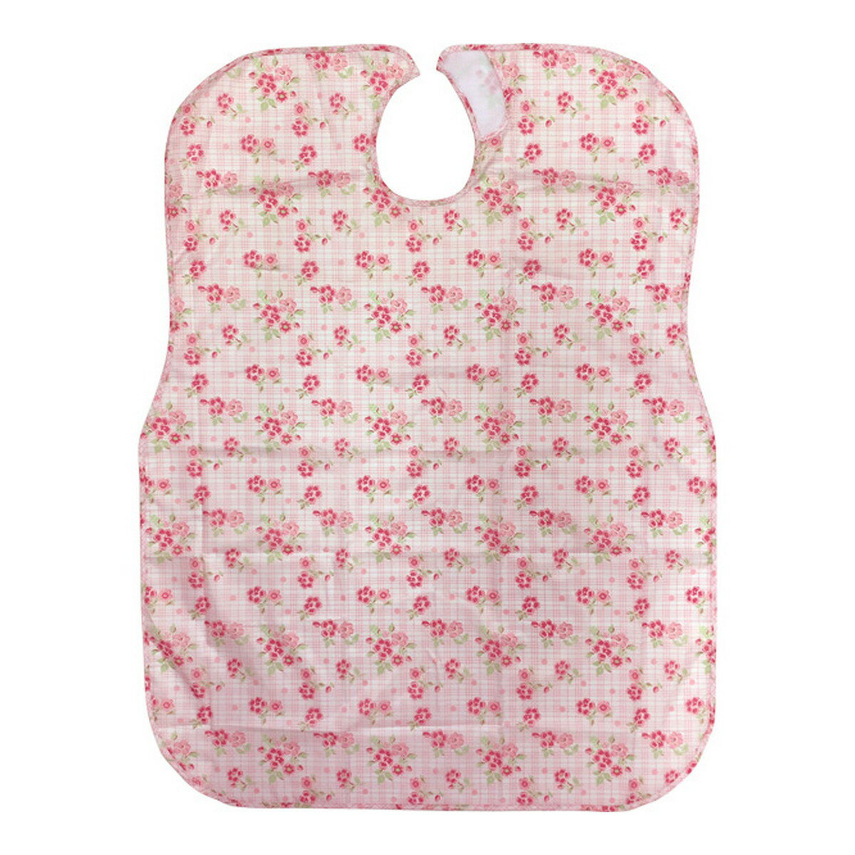 【送料込・まとめ買い×3個セット】ニシキ 大人用 食事用エプロン 花柄 ピンク